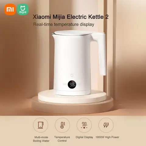 Электрический чайник Xiaomi Mijia 1,5 л, умный многорежимный чайник с функцией поддержания температуры и отображением температуры