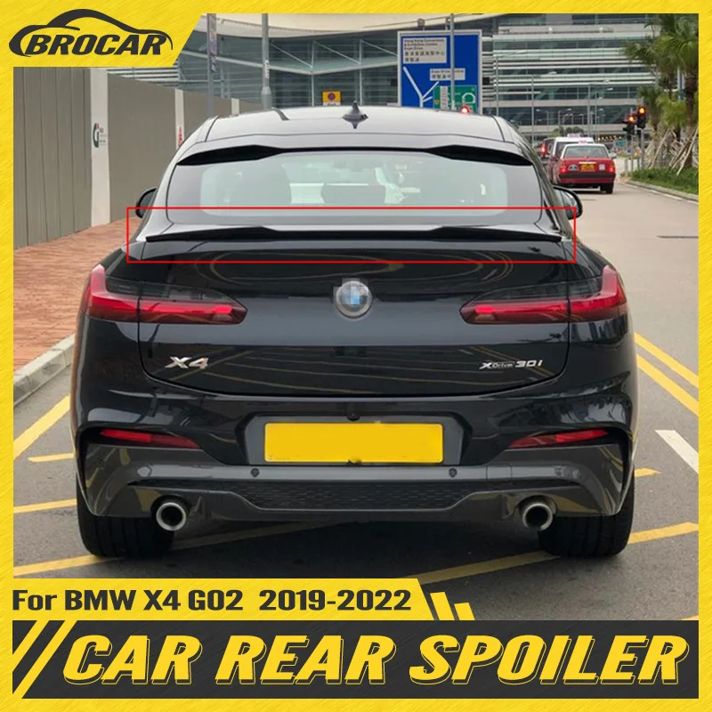 

Задний спойлер X4 для BMW X4 G02, спойлер 2019 2020 2021 2022, высококачественный блеск из АБС-пластика, черное заднее крыло, спойлер для багажника