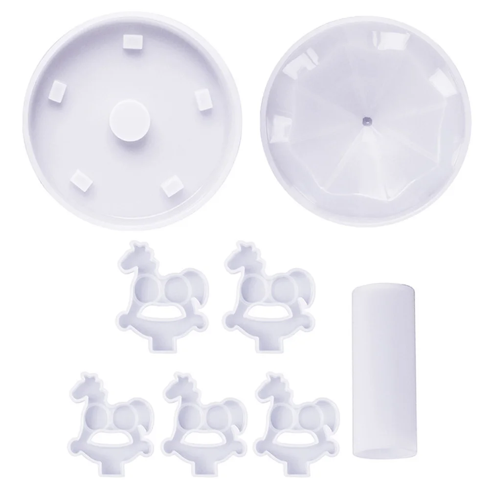 

Silicone Diy Merry Go Round Mold Carousel Molds Casting Epoxy Crafts Making Resinsupplies Horse Polymer Clay Meltwax Ornament