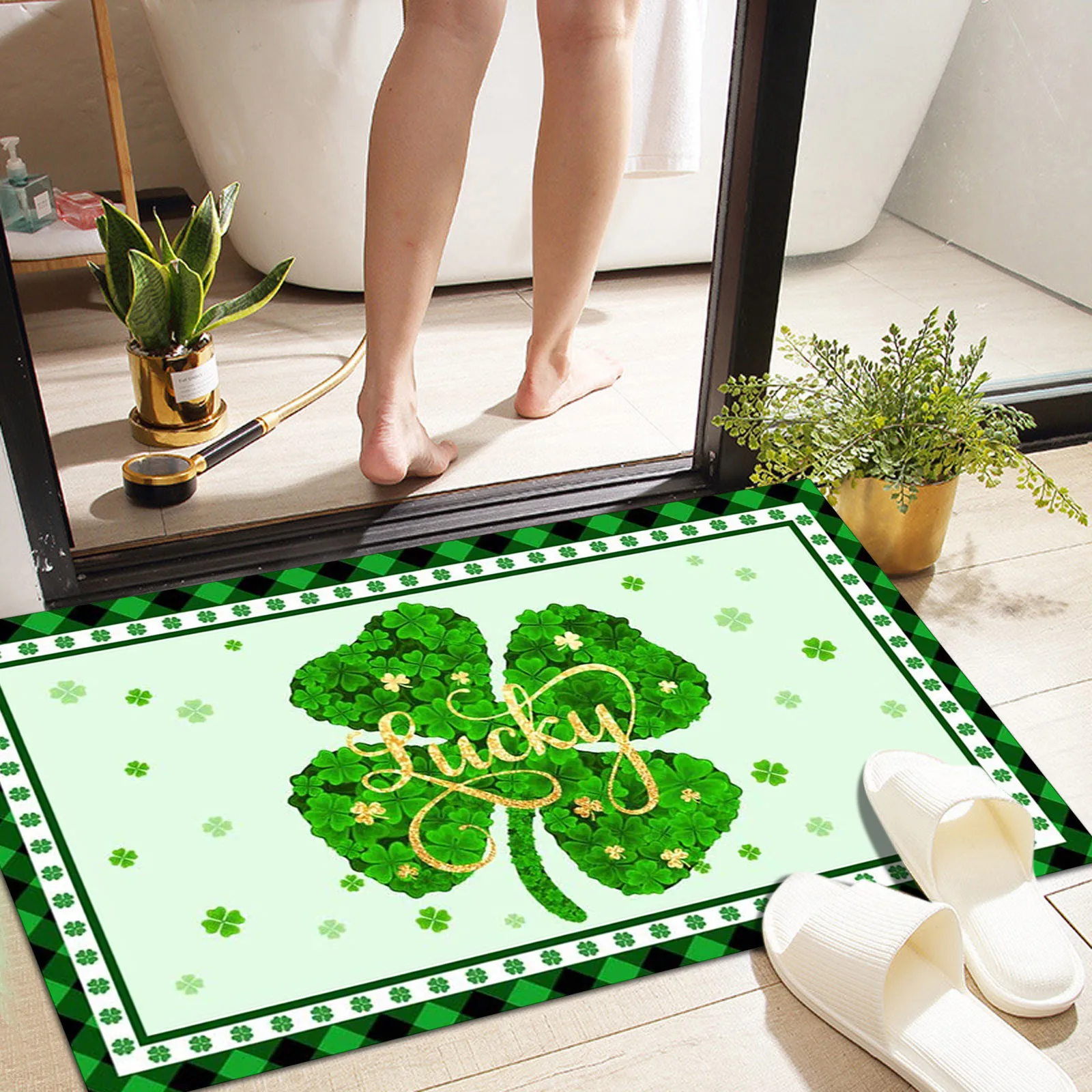 

St. Patrick's Day Decoration Doormats Welcome Doormats Home Carpets Decor Carpet Living Room Carpet Indoor Welcome Floor Mat Rug
