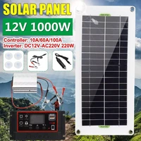 1000w solar power inverter solar panel dual usb solar panel kit outdoor battery supply chargercontrollerinverter 10a60a100a