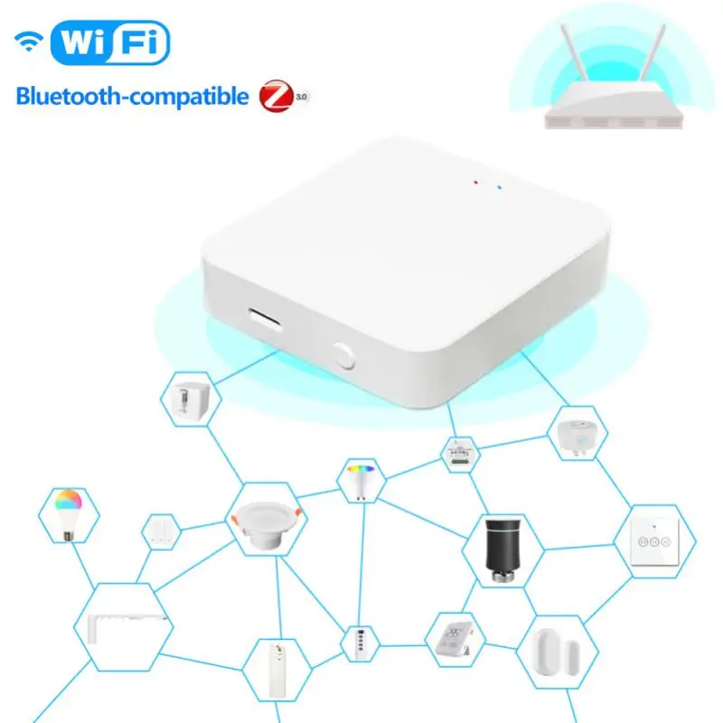 

1/3pcs TUYA Zigbee Smart Home Gateway WiFi Bluetooth-compatible Multi-protocol Gateway Tuya/Smart Life APP Remote Smart Home