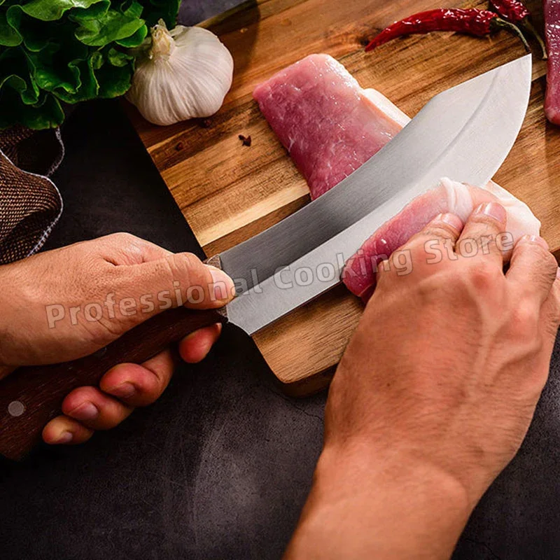 Нож мясника с кованой обвалкой тесак из нержавеющей стали свинья говядина овец