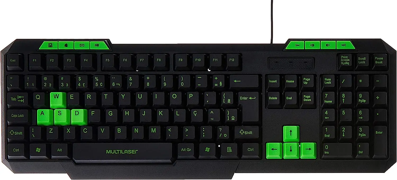 

NEW Beautiful Gamer Com Hotkeys Multimedia Teclados in Black/Green, Excel for Your Next Gaming Adventure! teclado mecânico gamer