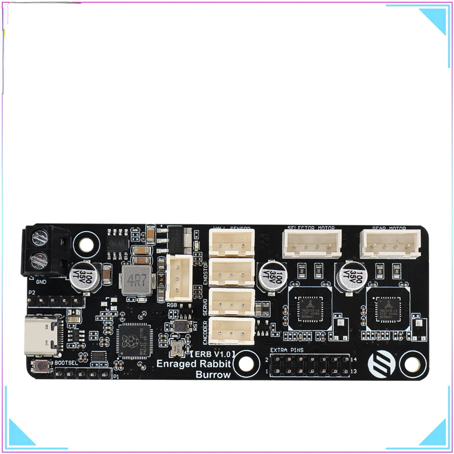 Доска Enraged Rabbit BURROW плата подачи детали 3d-принтера для Voron 2.4 Trident ERCF