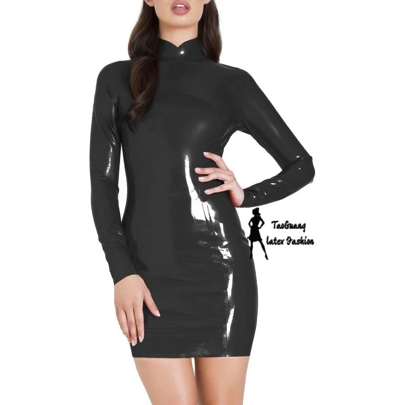 

Женское латексное платье JVHGE, летнее платье с длинными рукавами