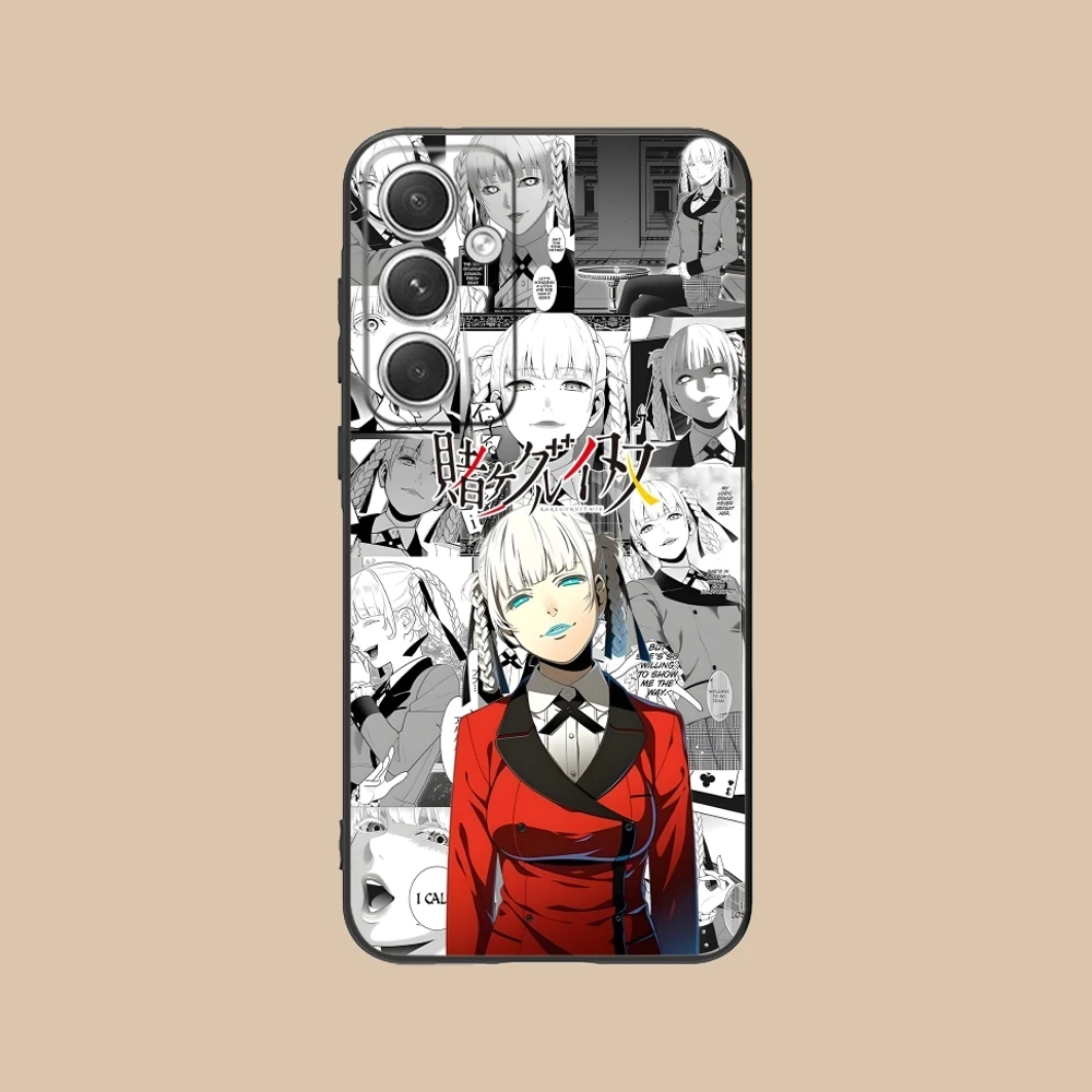 Kakegurui Kirari Anime Mobile Cell Phone Case for Samsung Galaxy S24 S23 S22 S21 S20 S10 S9 Plus FE Ultra Lite Black Cover Shell
