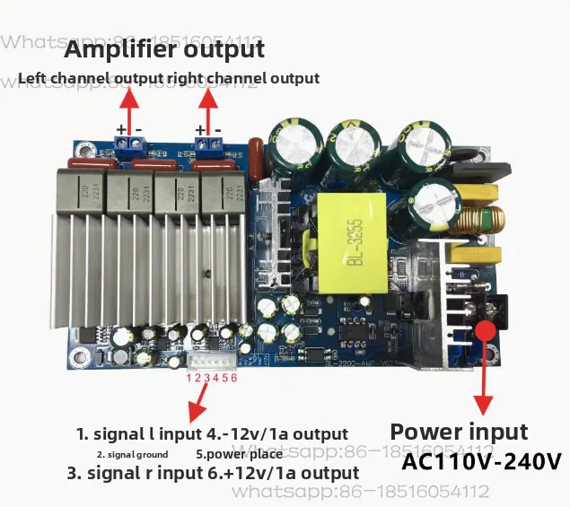 Фото Модуль усилителя мощности TPA3255, аудиофильский цифровой HIFI-усилитель класса D, высокомощный двухканальный стереоусилитель 2.0, 300 Вт*2 №4