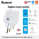 Умная розетка Aubess Tuya Zigbee 3,0, 16 А, 3520 Вт, с пультом ДУ