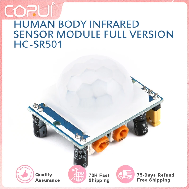 

HC-SR501 человеческий тело, инфракрасный чувствительный модуль высокой чувствительности, человеческий инфракрасный датчик, автоматическая ин...