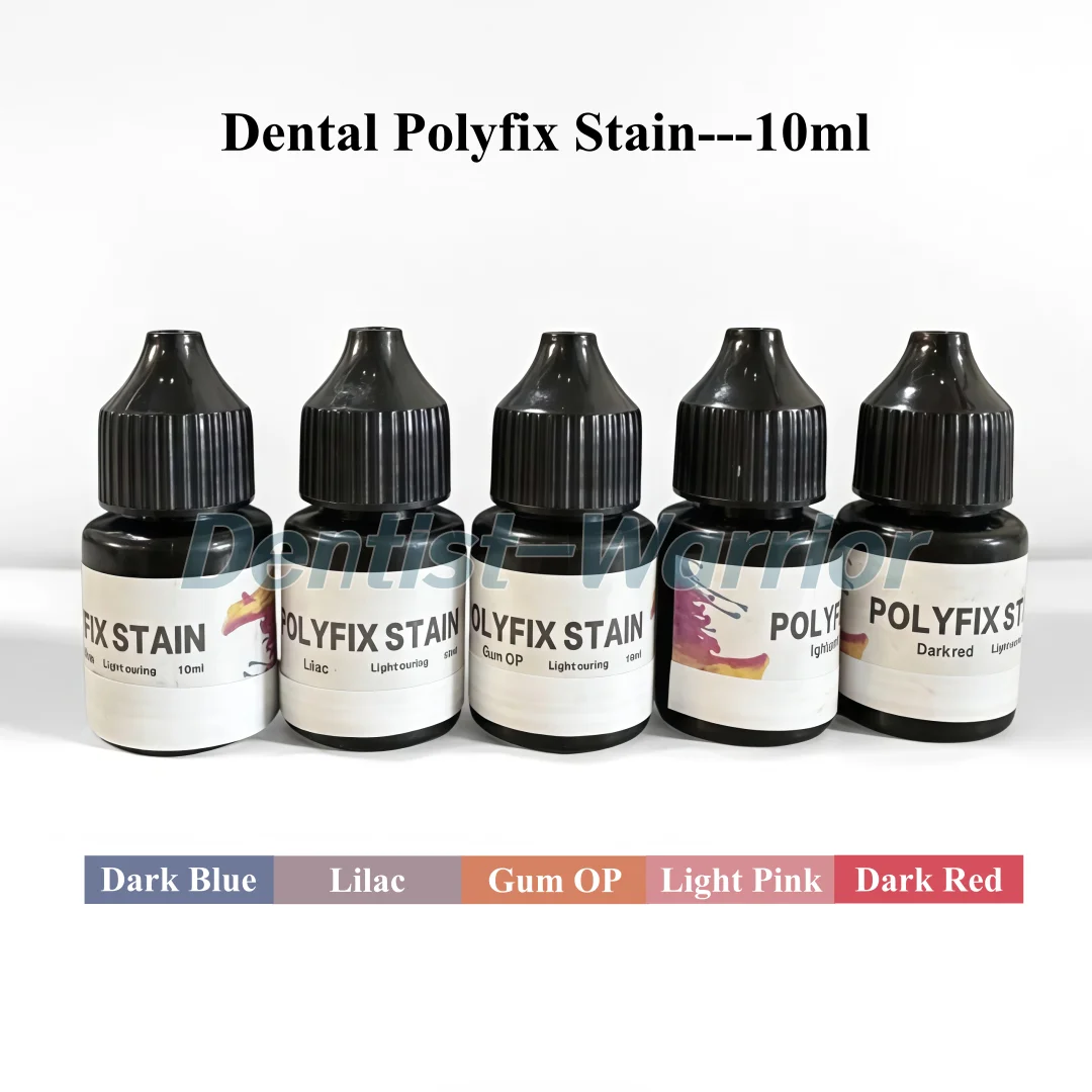 Фото Стоматологическая полимерная смола Polyfix Stain Gum Light Cure для 3D-печати, бионическая розовая/глянцевая восковая композитная смола для окрашивания зубных протезов №4