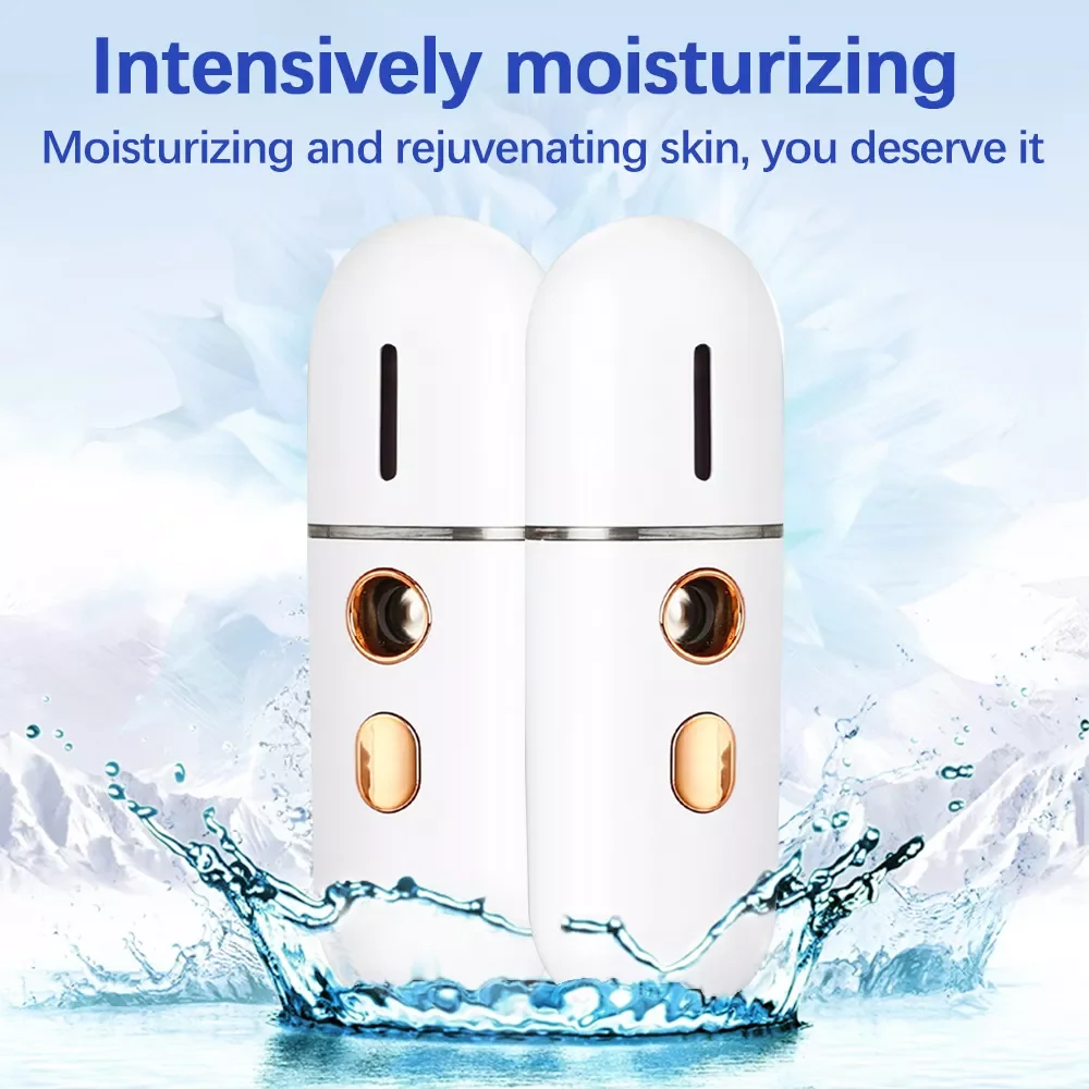 New in Face Steamer USB Rechargeable Humidifier Nano Nebulizer Portable Cold Spray Moisturizing Beauty Instruments Skin Care Too