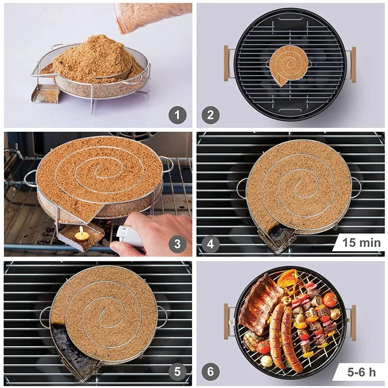 Генератор холодного дыма для барбекю бекона рыбы лосося мяса пыли горячего и