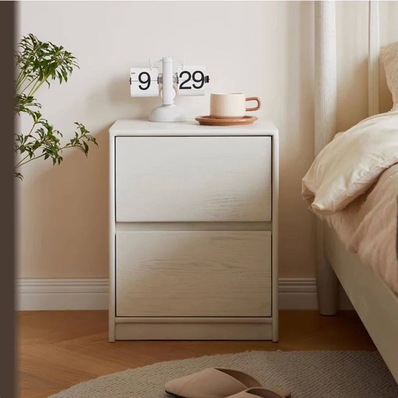 

Solid Wood Nightstand Natural Simple Nordic Drawers Night Table White Storage Comodini Camera Da Letto Small Space Furnitures
