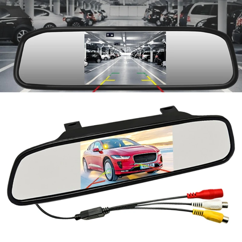 

Car High Definition Rear View Mirror Display with 2 Way Video Input Reversing Car Screen Automatic Backup Camera Image