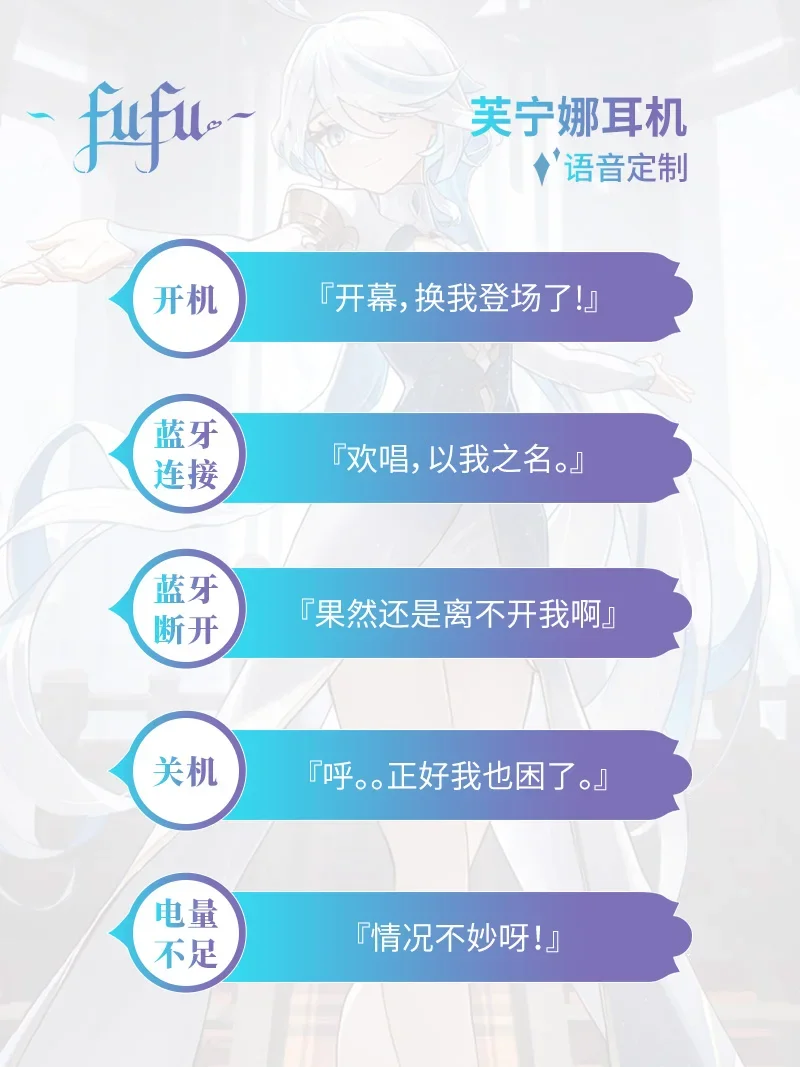 Наушники Game Genshin Impact Cute Furina