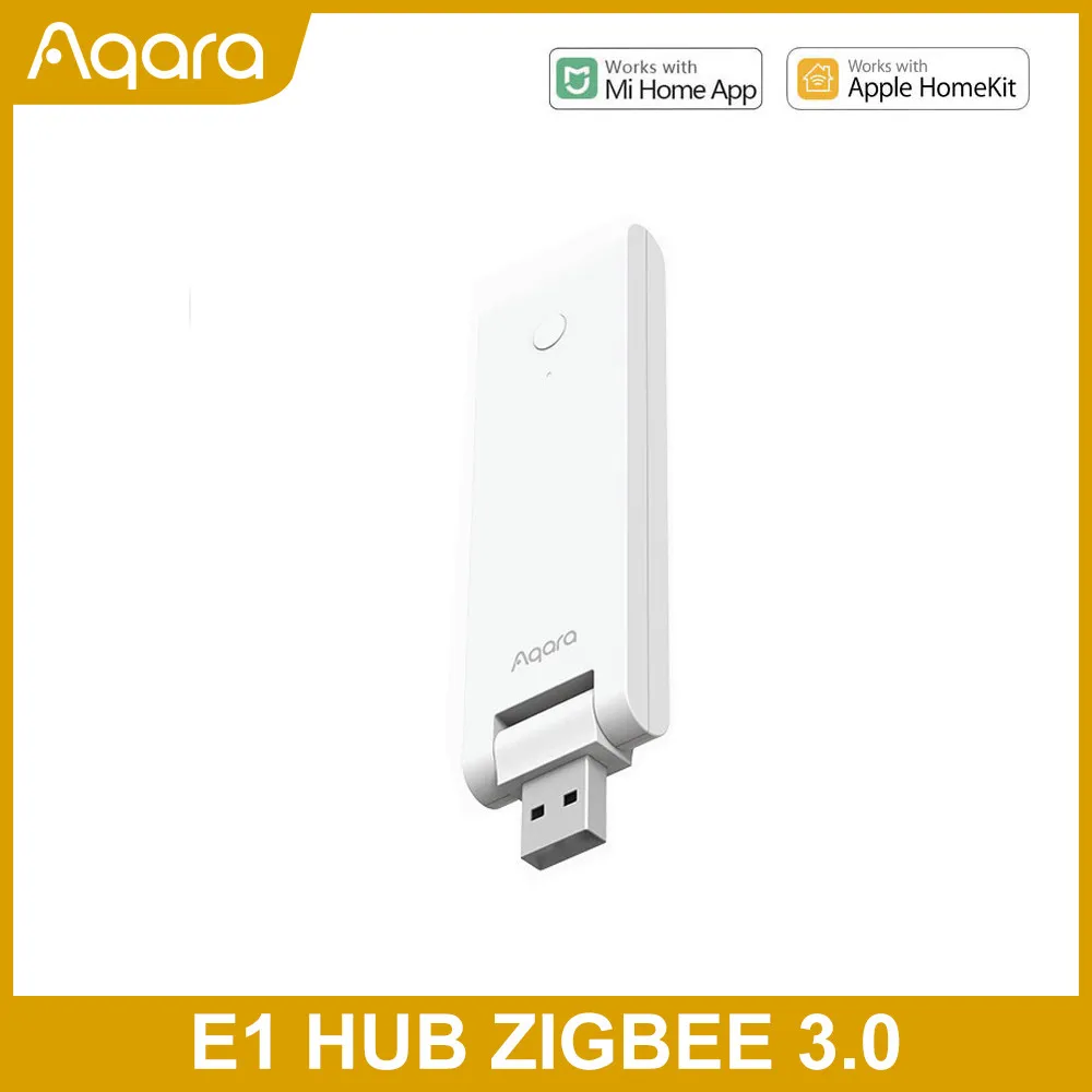 New Aqara E1 Hub Zigbee 3.0 USB Smart Mini Gateway USB Wireless Connect APP Remote Control Support IFTTT Mijia Mi Home Homekit