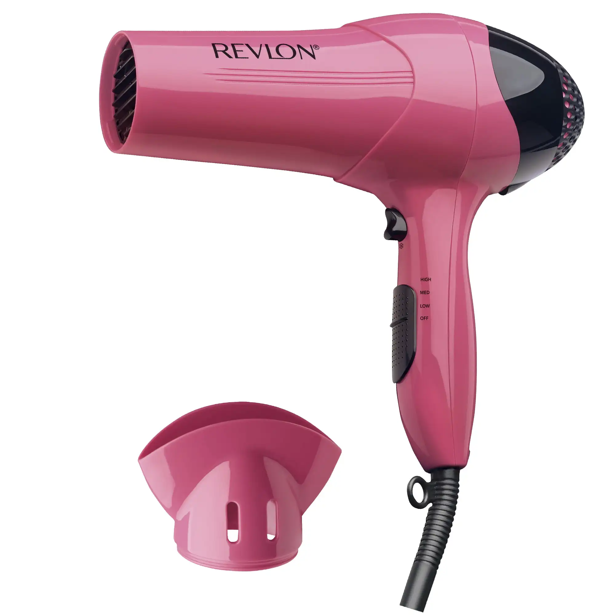 

Essentials Lightweight Ionic Hair Dryer with Concentrator, 1875 Watts, Pink