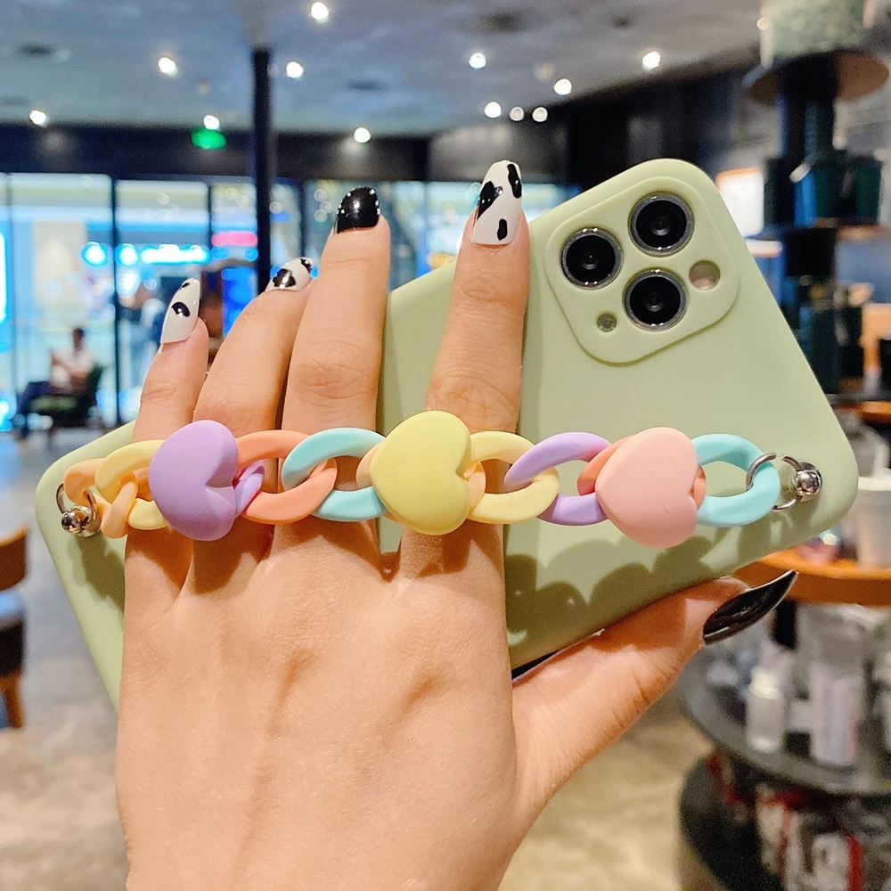 etui realme x7 pro phone case for funda oppo realme 7 7i 8 pro 6 6s case cute love bracelet wristband silicone soft cover women free global shipping