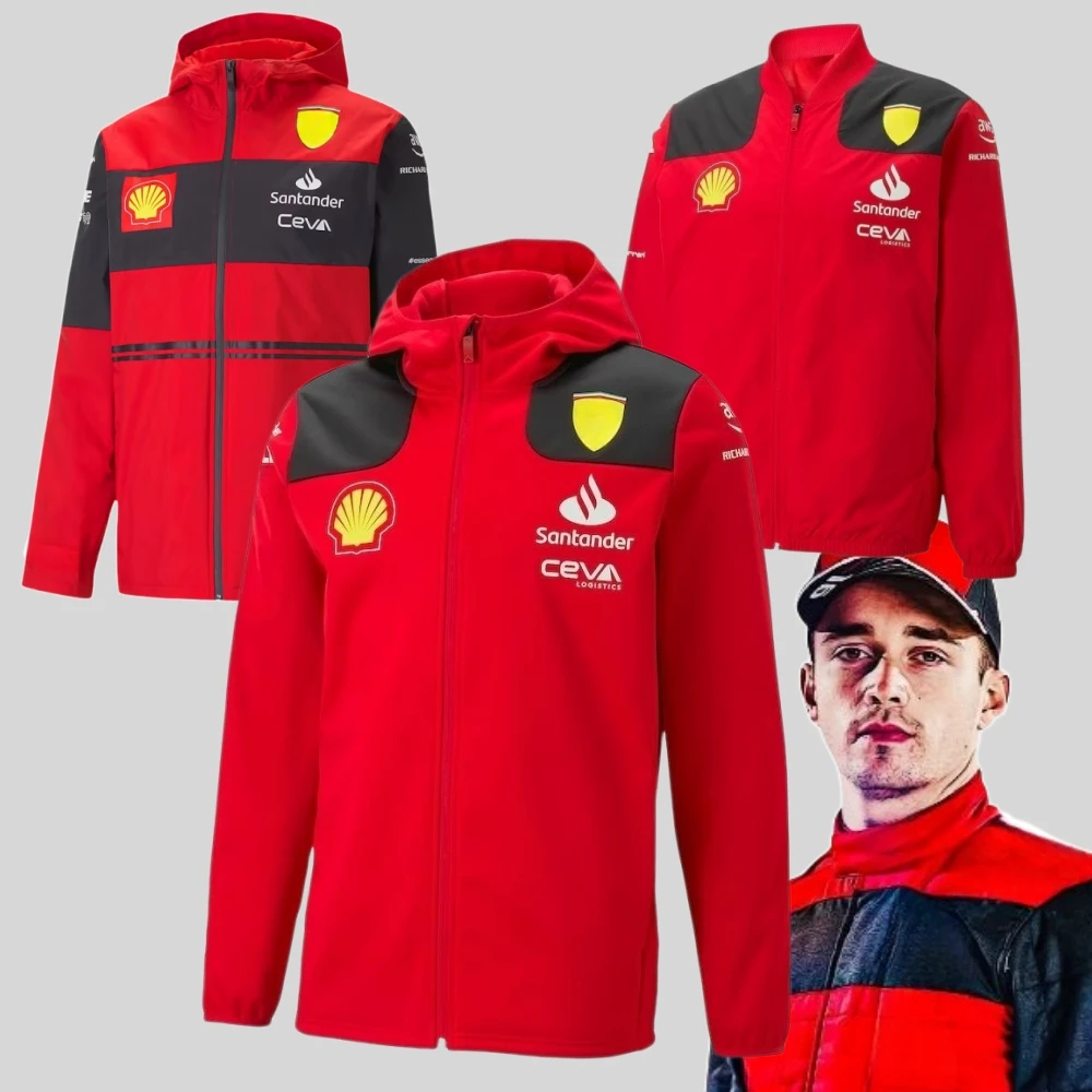 

Scuderia F1 2023 Ferrari Team Jacket Formula 1 CHARLES LECLERC Uniform Jacket CARLOS SAINZ Jack Fan Party Supporter Top