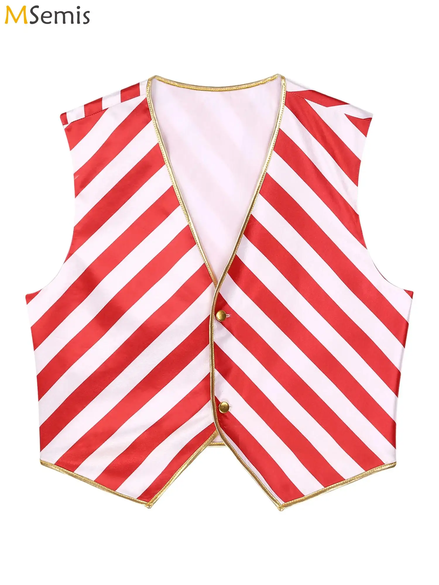 Детский Рождественский яркий полосатый жилет в виде тростника женский костюм с