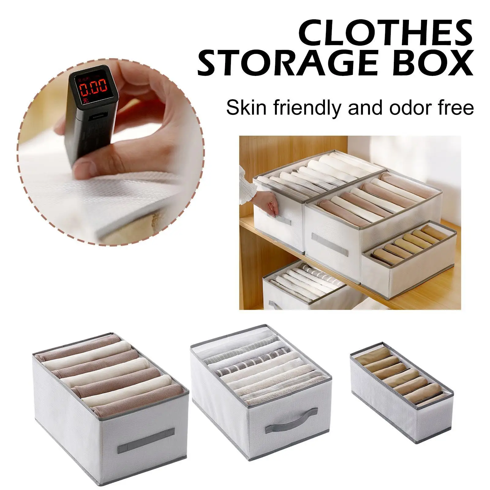 

Jeans Organizer Closet Drawer Compartment Box Underwear Bra Socks Boxes Clothes Organizers Trousers Clothes Storage