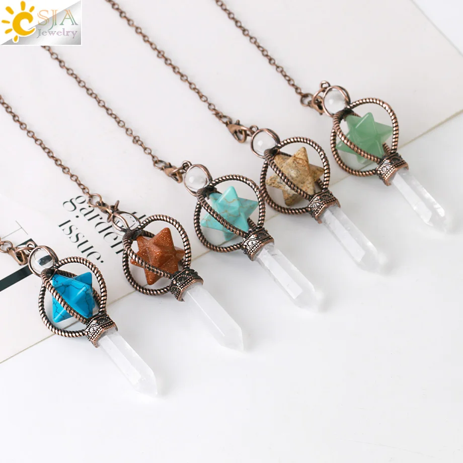 Подвеска CSJA Меркаба белый кристалл