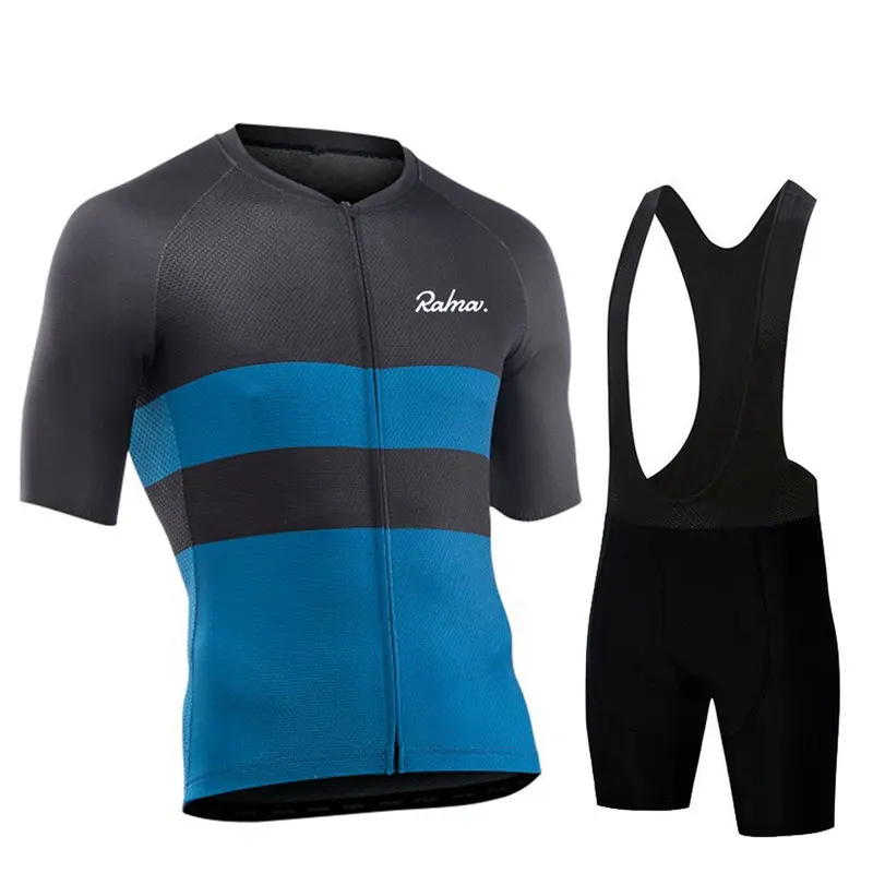 

Ravlmav 2023 мужская летняя велосипедная Джерси с коротким рукавом нагрудники шорты костюм велосипедная одежда комплект MTB Униформа дышащая руб...