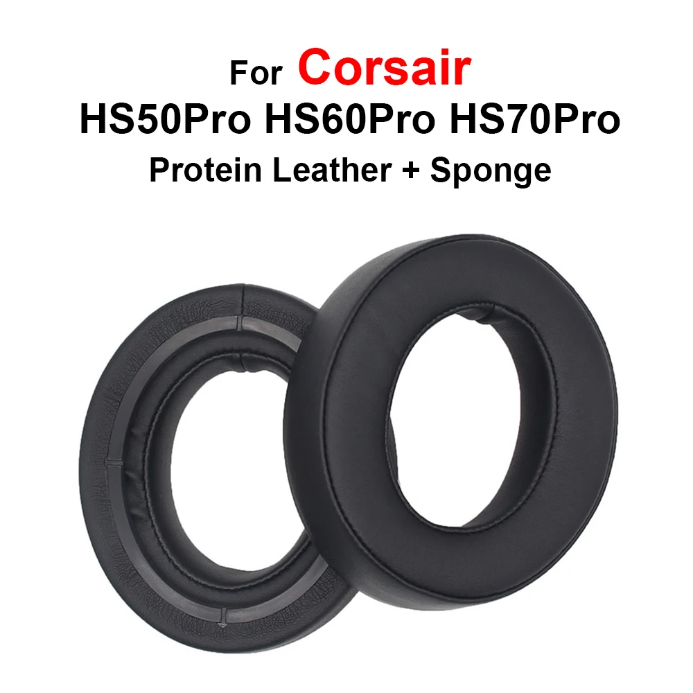 Детские Сменные подушки для Corsair HS50Pro HS60Pro HS70Pro, Белковая кожа  и губка для наушников, черный | Электроника | АлиЭкспресс