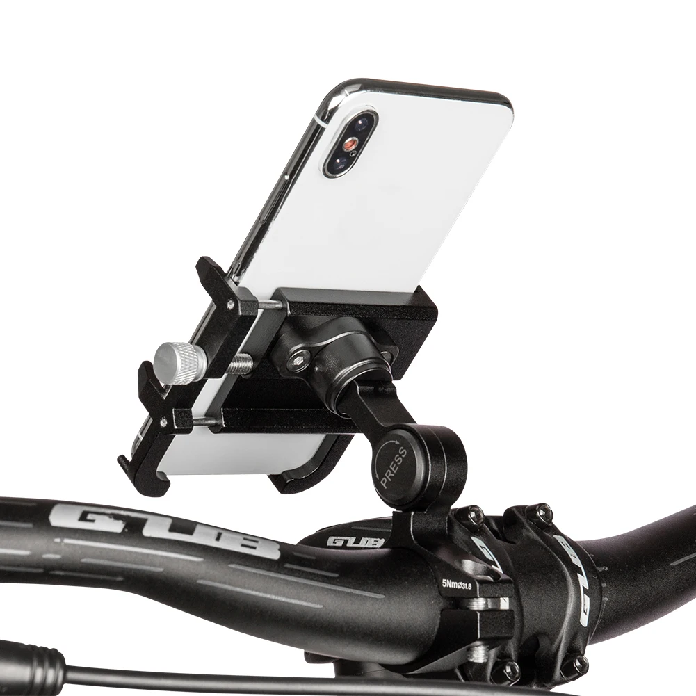 GUB PLUS 21 Motorcycle Bike Phone Holder Aluminum Alloy Cell Phone Holder Bracket Rotatable Adjustable Anti-slip Cycling Parts