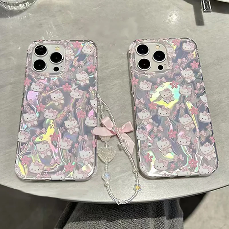 Чехол с рисунком Hello Kitty Sakura для Vivo V30 V27E V25E V40 Pro V29 Lite V30E Y56 Y38 Y22 Y35 Y22S Y31 Y33 Y51 Y78 5G