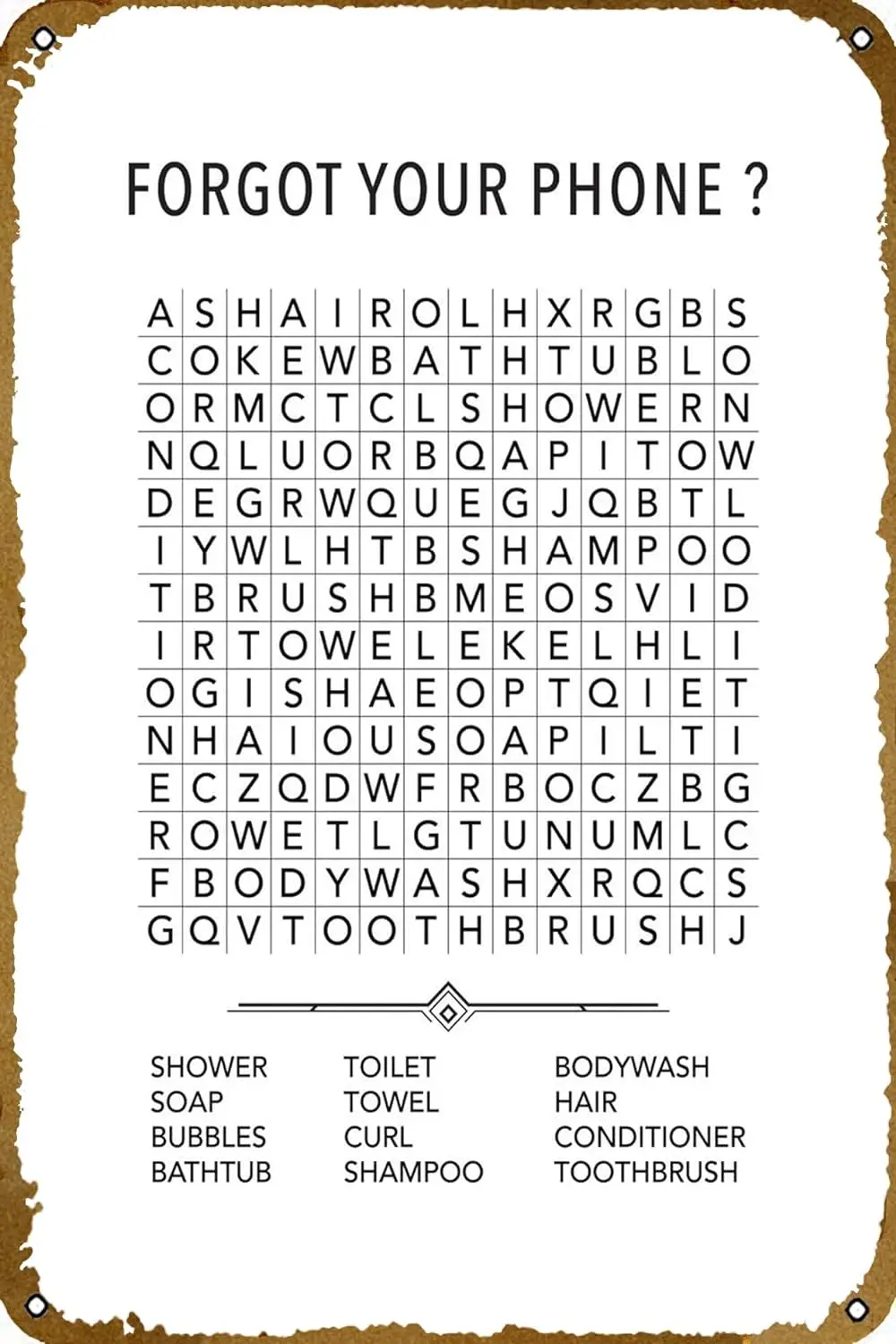 Funny Bathroom Art Text Comics Poster Vintage Tin Metal Sign 8x12 Inch Wall Decor 8 x 12