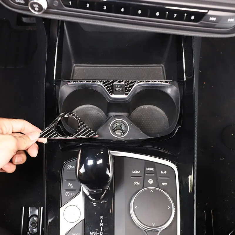 Для BMW 2 серии F44 2020-2023 мягкое углеродное волокно центральное управление
