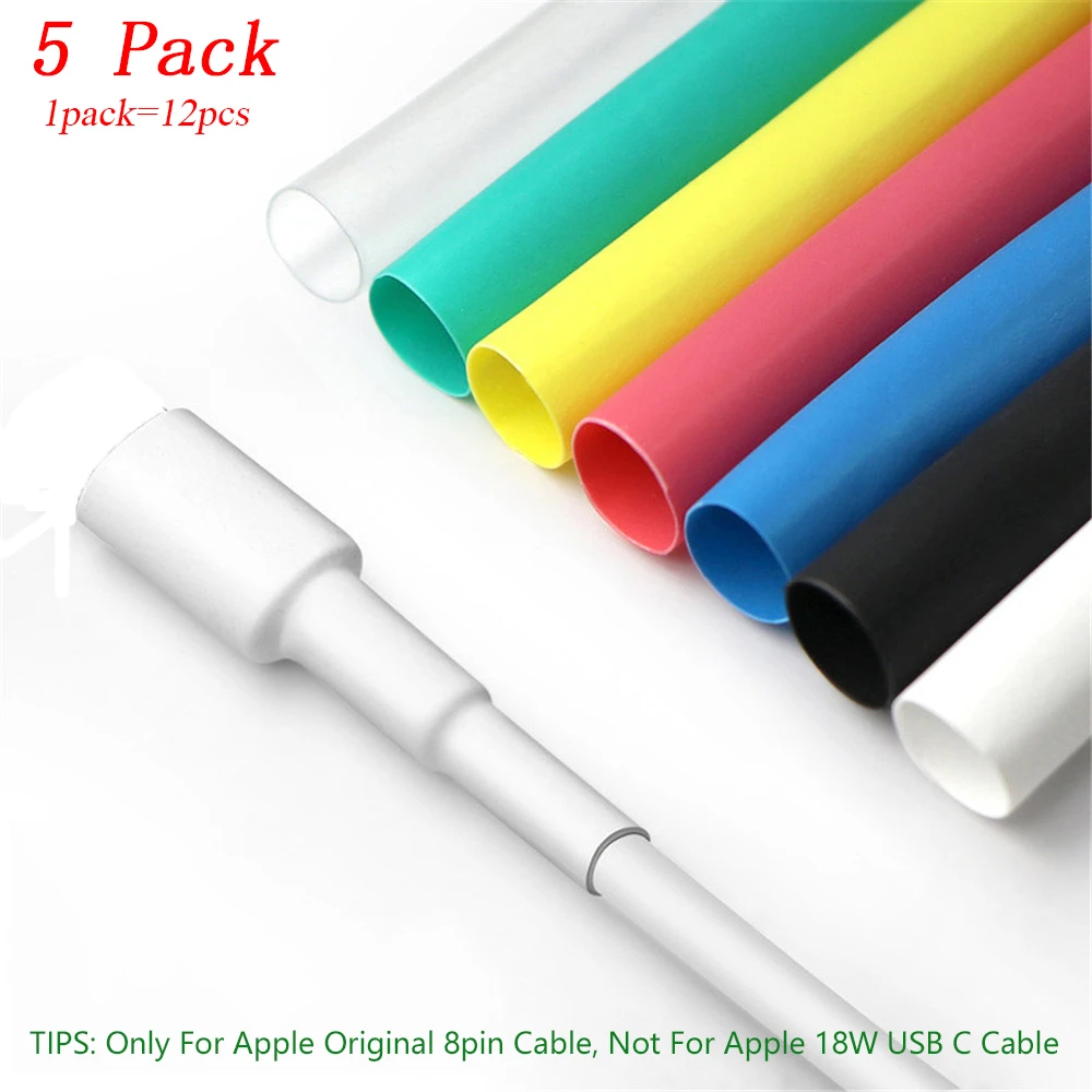 Cord Sleeve Colorful USB Cable Protector Wire Organizer Heat Shrink Tube Saver Cover For iPad iPhone 5 6 7 8 X XR XS