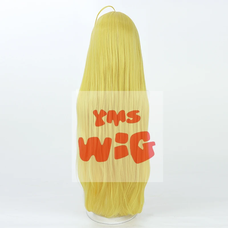 Game Blue Archive Wanibuchi Akari Косплей Парик 95 см Длинные желтые смешанные термостойкие