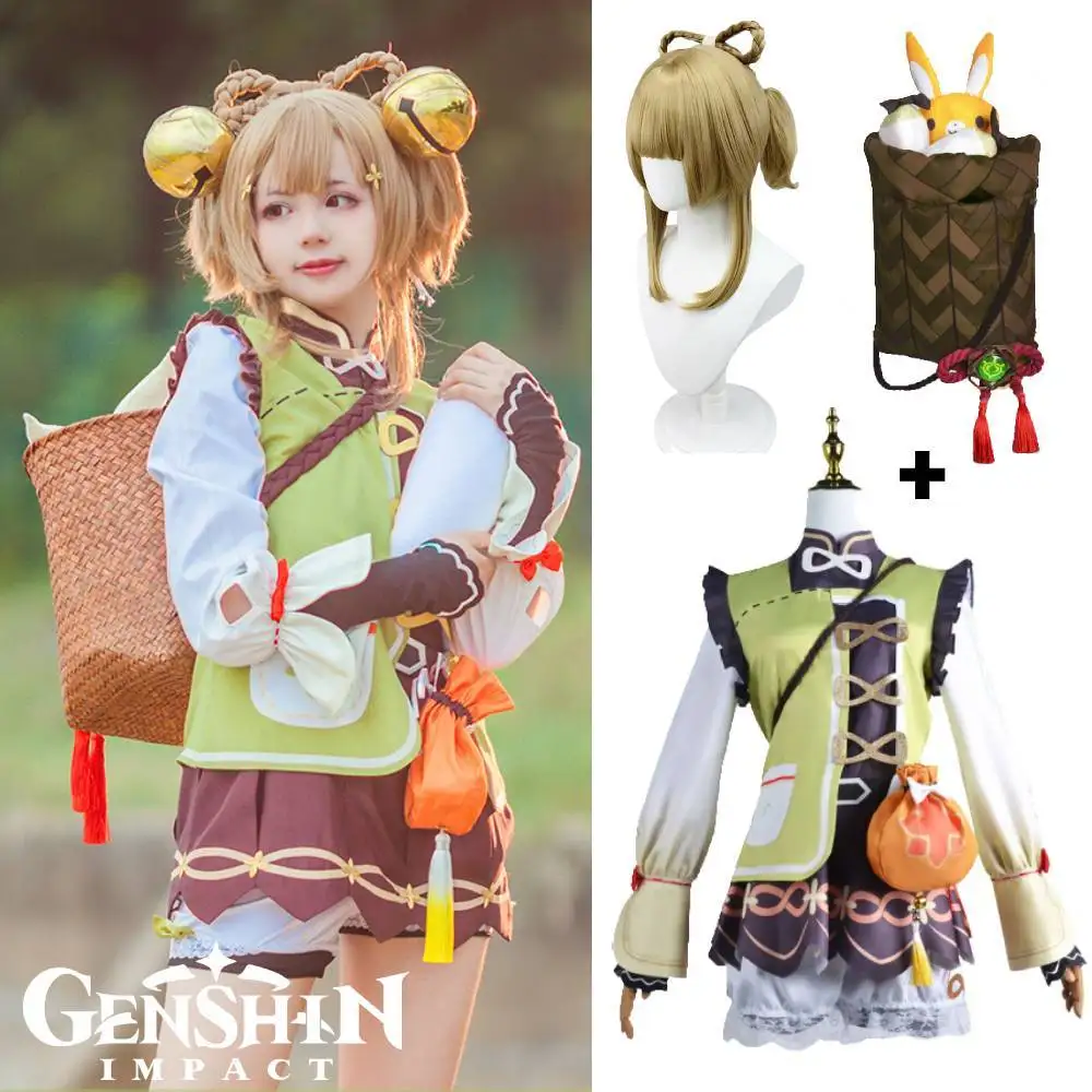

Yaoyao Cosplay Genshin Impact Cosplay Costume for Women Kids Lolita Dress Lovely Uniform Halloween Party Cosplay Yaoyao Outfit