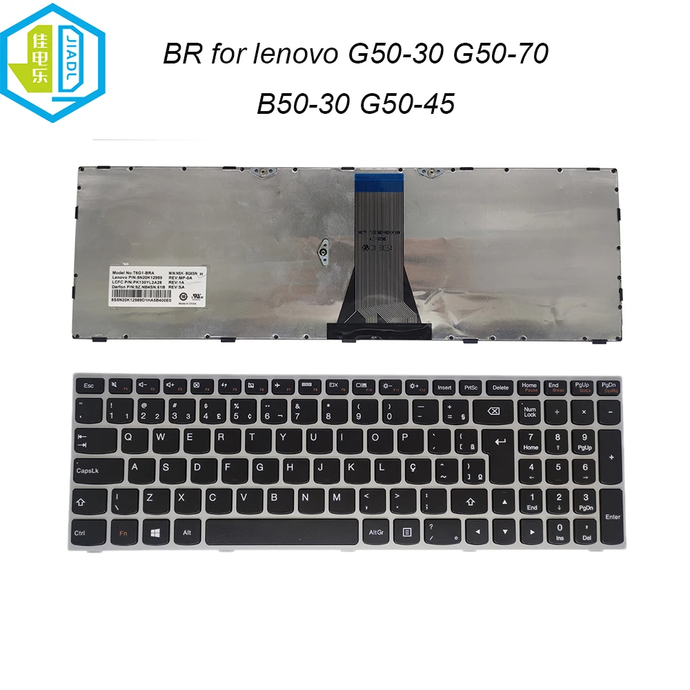 

Laptops Brazil Brazilian Keyboard for Lenovo G50 G50-30 G50-45 G50-70 G50-80 Z50 B50 Z50-75 Z51-70 Flex 2 15 T6G1-BRA 5N20K12989