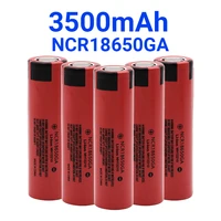 100 new original ncr 18650ga high discharge 3 7v 3500mah 18650 rechargeable battery flashlight flat top lithium battery