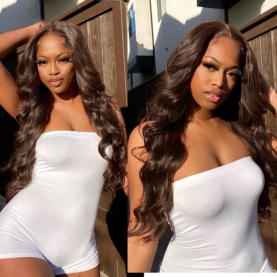 

HD Lace Frontal Wig 13x4 Lace Front Brown Wig Human Hair Wigs For Women Loose Wave Lace Front Wig Pre Plucked Hairline Remy