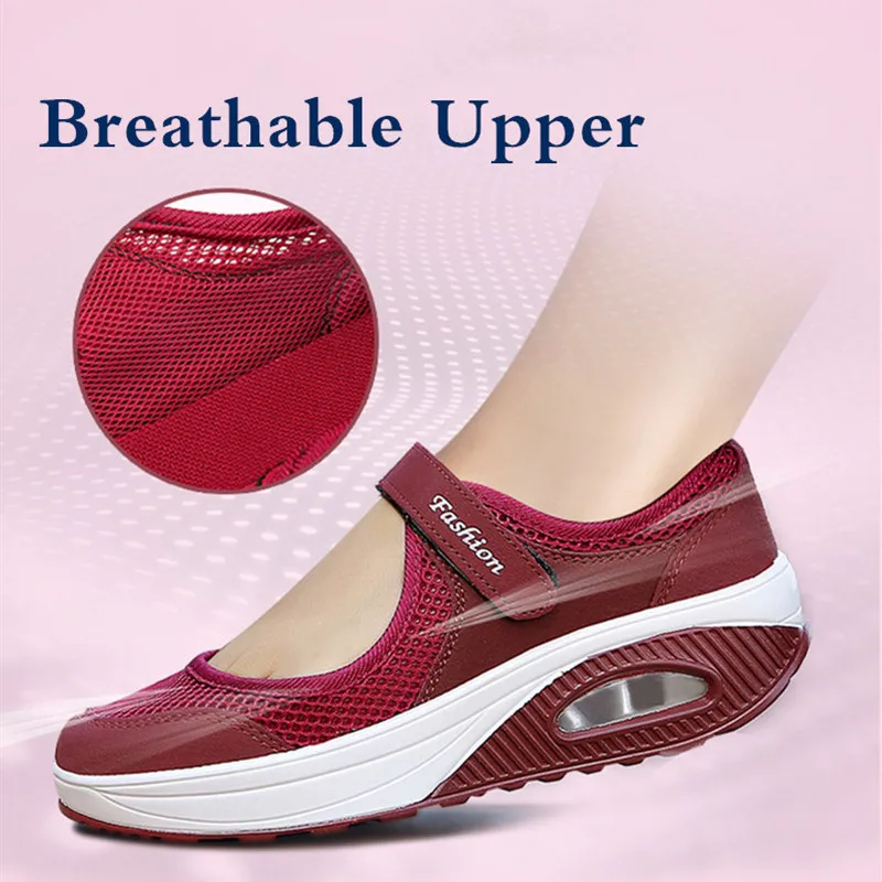 2021 Summer Fashion Women Flat Platform Shoes Woman Breathable Mesh Casual Shoes Moccasin Zapatos Mujer Ladies Boat Shoes