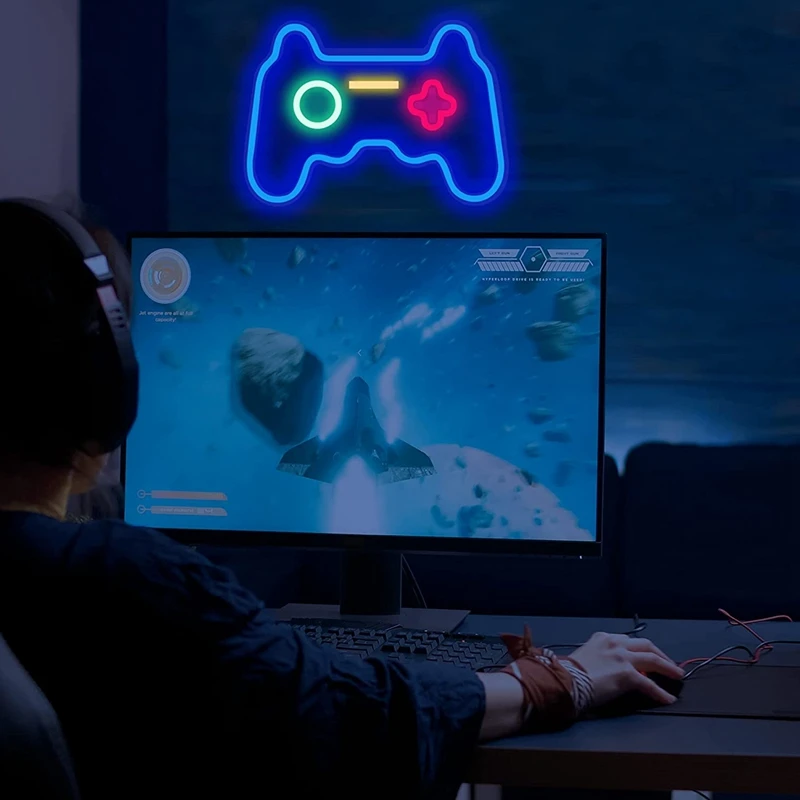 

Game Neon Lights Signs LED Neon Sign For Wall Decor Gamepad Neon Signs For Bedroom Children Gaming Zone Party Decoration