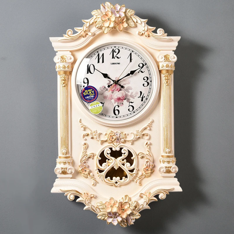 

Vintage Gold Big Clocks Wall Home Decor Modern Design Luxury Wall Decoration Items Retro Clock Reloj Pared Hands Home Design