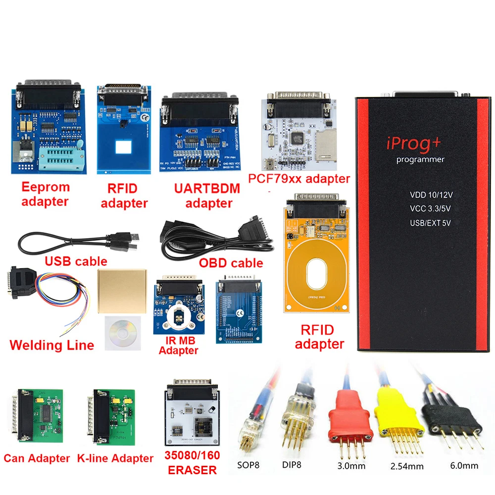 2022 IPROG Pro V87 полный комплект ECU ключ программатор Iprog + Eeprom IMMO Автомагнитола Подушка