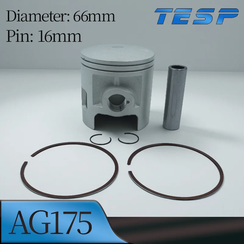 

Комплект поршней мотоцикла для Yamaha AG175 DT175 DTMX175 DT 175 STD 66 мм 66,25 мм 66,5 мм 66,75 мм 67 мм Отверстие 16 мм Детали двигателя