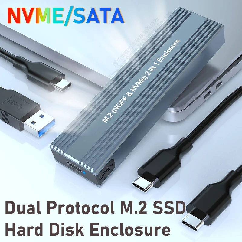 

NVME SATA двойной протокол M.2 SSD жесткий диск USB Type-C 3,2 Gen 2 10 Гбит/с передача данных для ноутбуков MacBook аксессуары для ПК