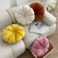 bubble kiss plush round velvet cushion nordic ball shaped stuffed soft pillow for sofa pumpkin handmade office chair cushion
