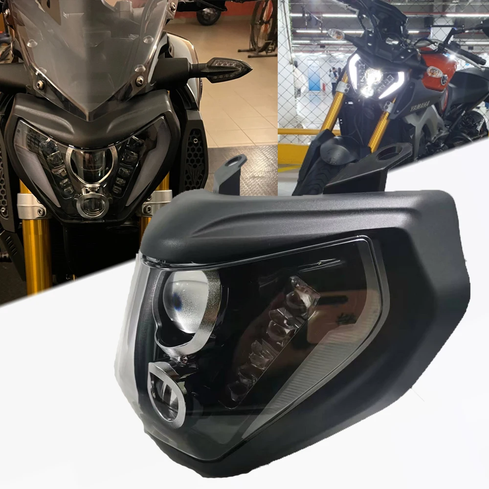 

MT09 LED Headlight Assembly DRL E24 Motorcycle Headlights for Yamaha MT09 FZ09 2014 2015 2016 DRL 110W MT-07 MT-09 Light