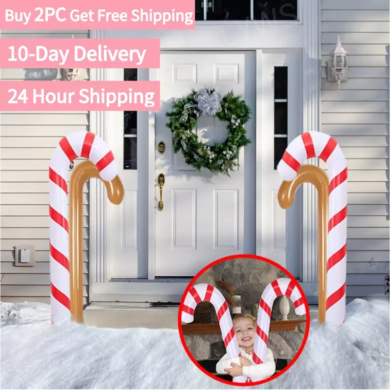 

Christmas Decoration Inflatable Christmas Canes Lollipop Balloon for Home Xmas Tree Ornaments Home Outdoor Decor 2023 Navidad