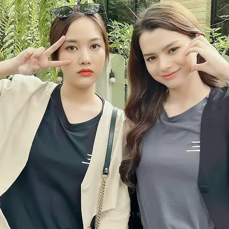 Футболка freenbecky из натурального хлопка с рисунком тайского драмы серия pink theory