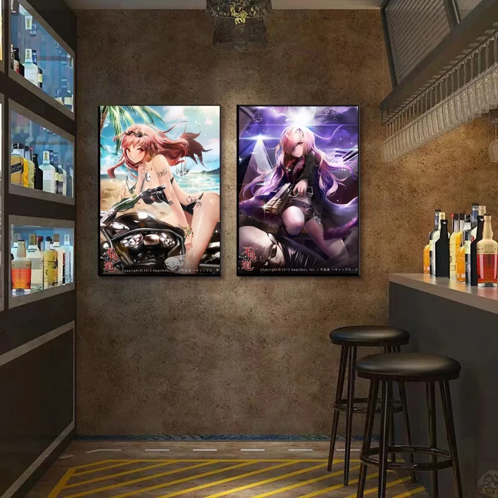 F-Furyou Michi Gang плакат с изображением дороги плакаты Наклейки художественные